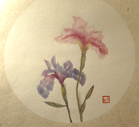 Flower, tuschteckning av Zhu Minghui